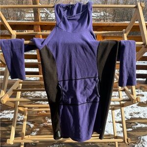 Purple and Black Melanzana Dress